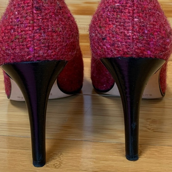 EUC KATE SPADE TWEED LEATHER PUMP - Picture 8 of 11